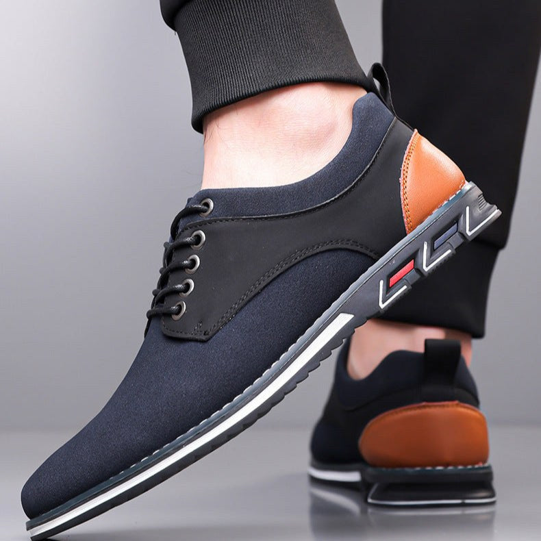 Colby Plain Toe Derby Sneaker in Navy Blue