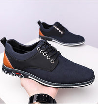 Colby Plain Toe Derby Sneaker in Navy Blue