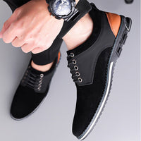 Colby Plain Toe Derby Sneaker in Navy Blue