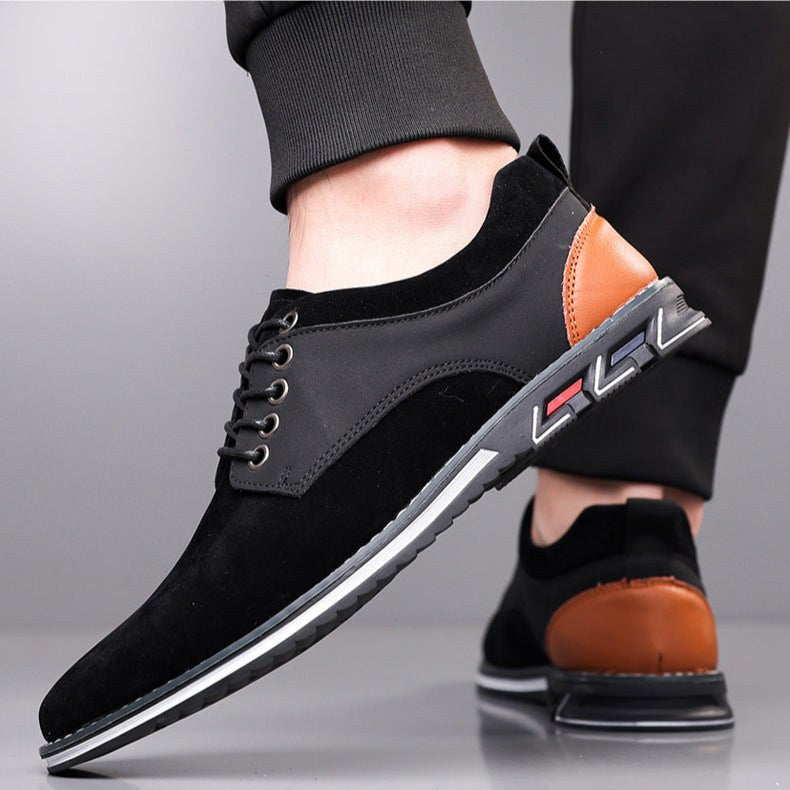 Colby Plain Toe Derby Sneaker in Navy Blue