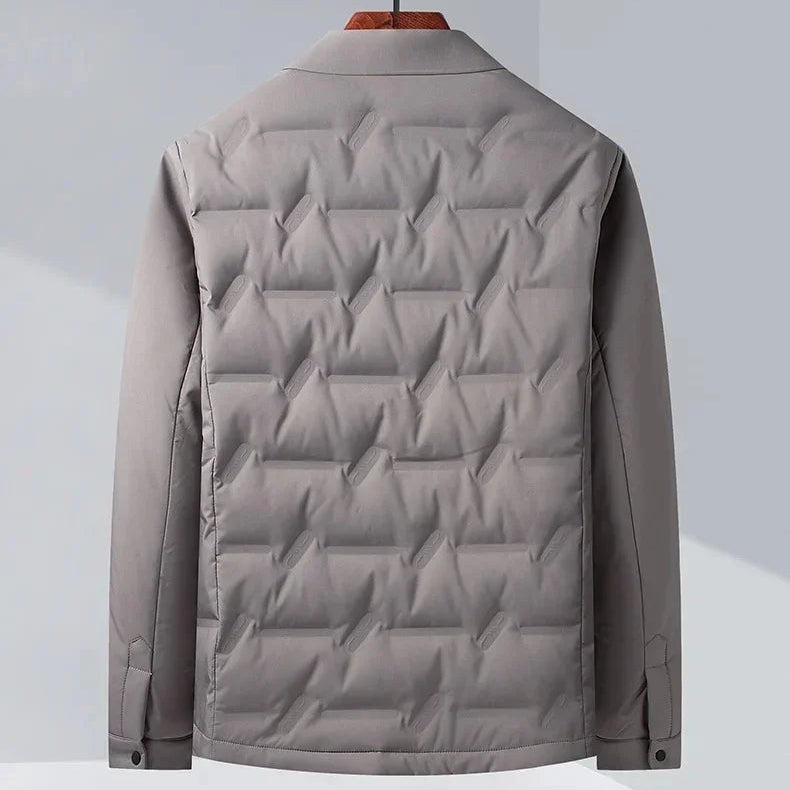Colby Quilted Down Jacket in Beige