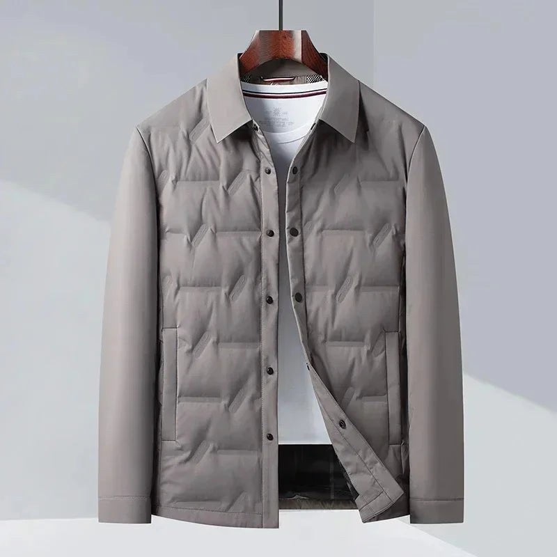 Colby Quilted Down Jacket in Beige