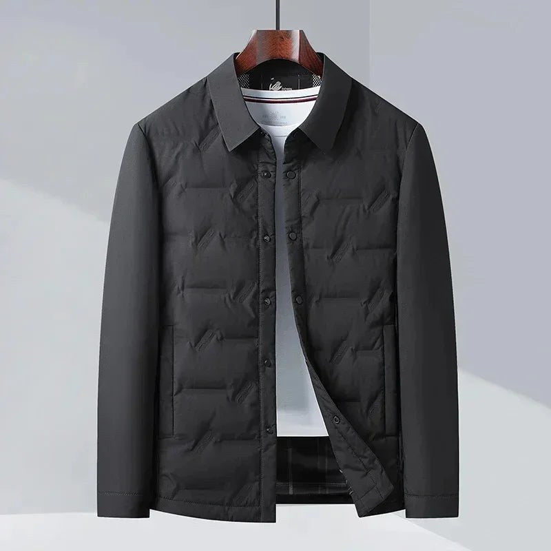 Colby Quilted Down Jacket in Charcoal