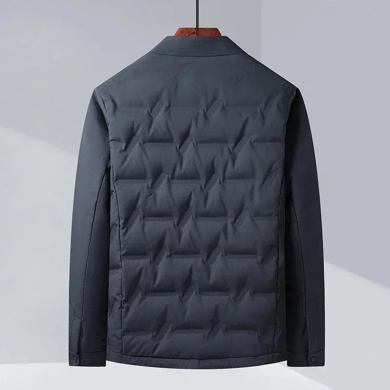 Colby Quilted Down Jacket in Navy Blue