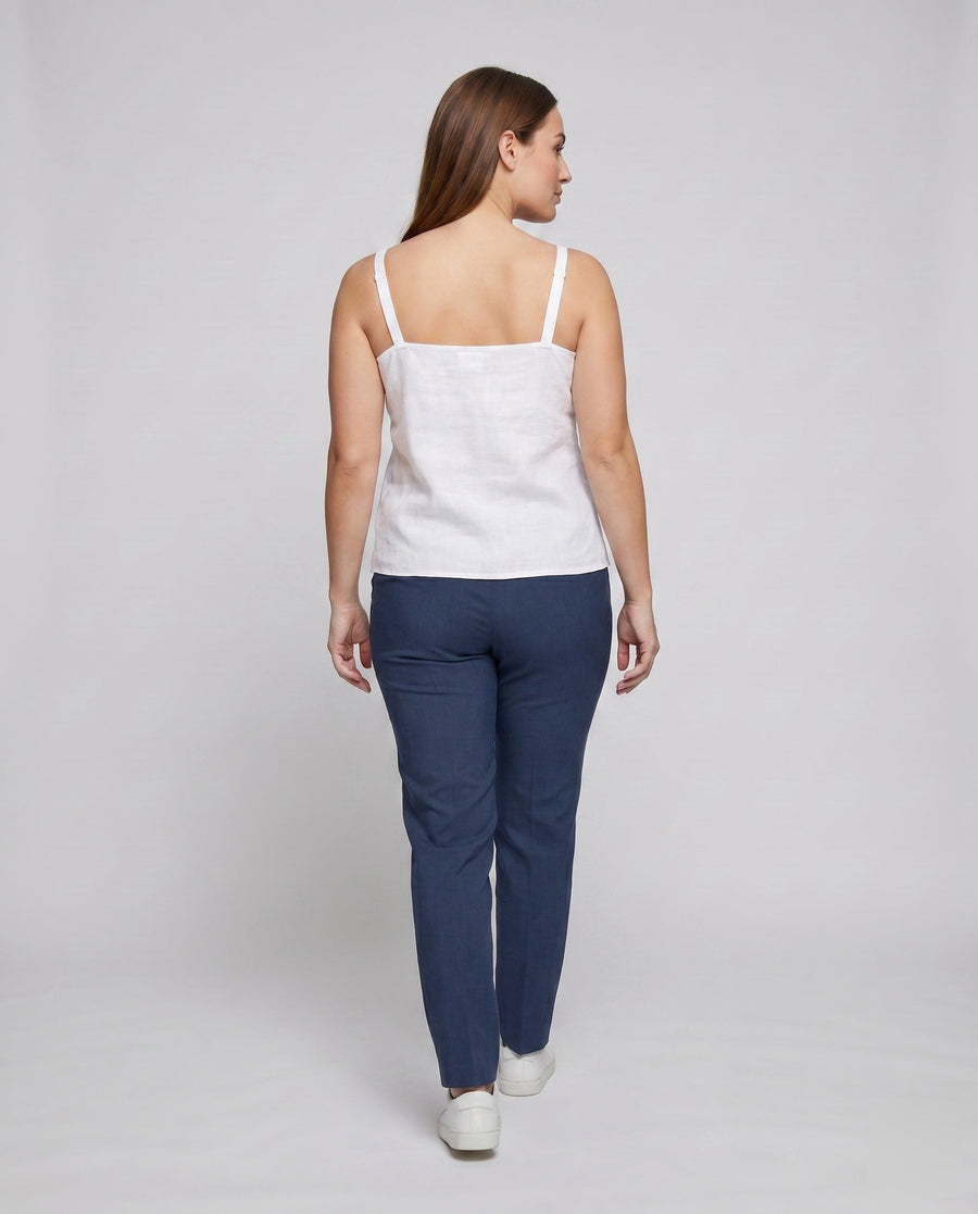 Colette Airy Shirt with Button Front and Ruffles