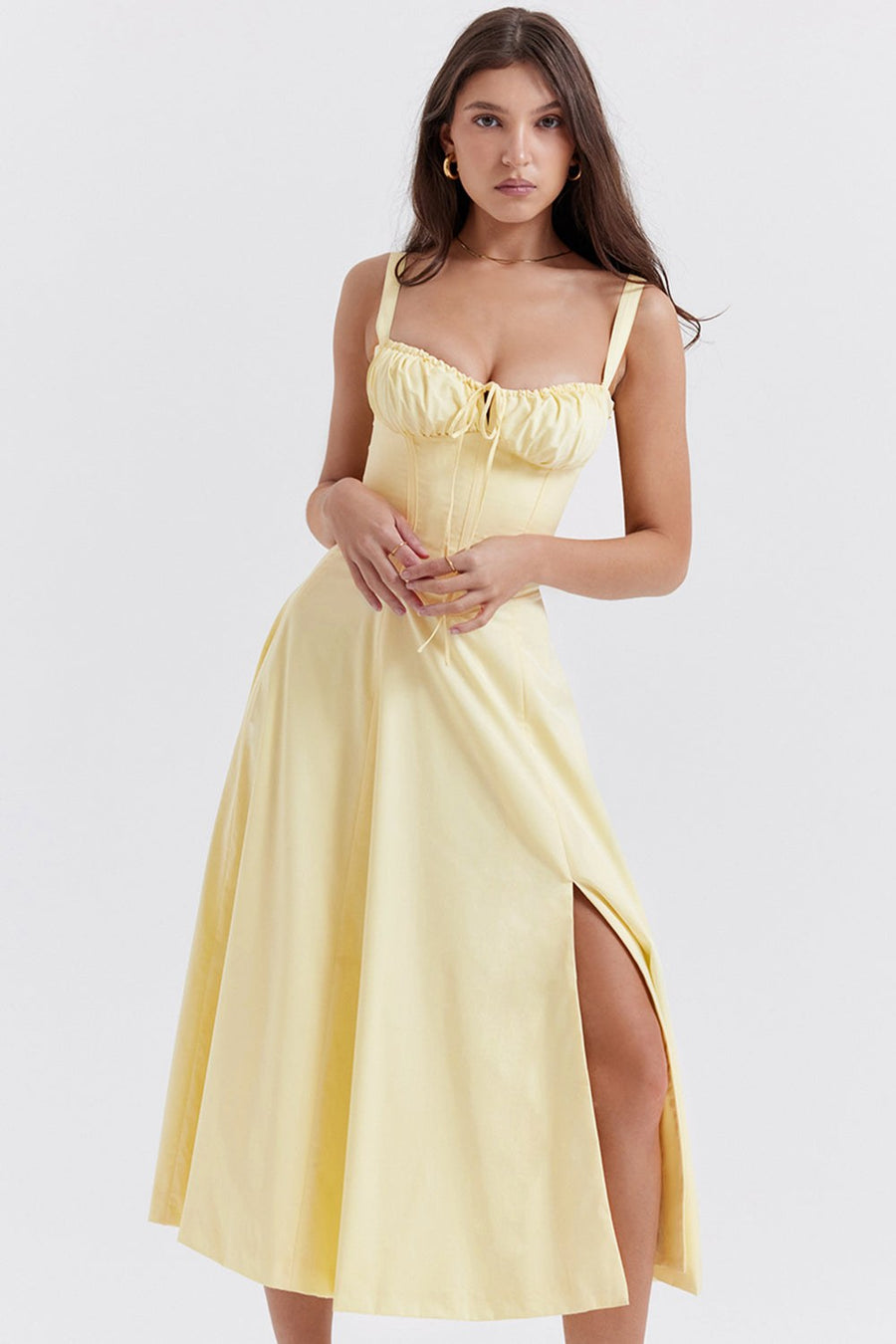 Colette Dress with Fitted in Yellow