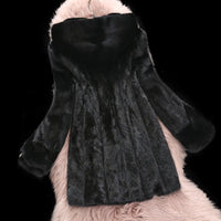 Colette Elegant Coat with Hood in Black