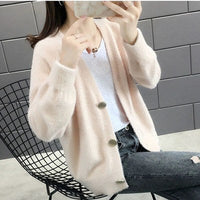 Colette Elegant Knit Cardigan in Apricot