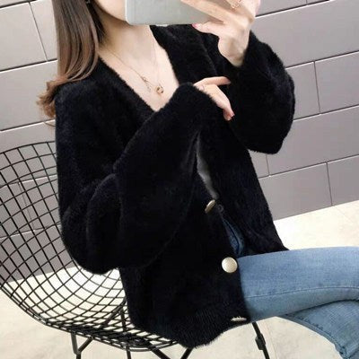 Colette Elegant Knit Cardigan in Black