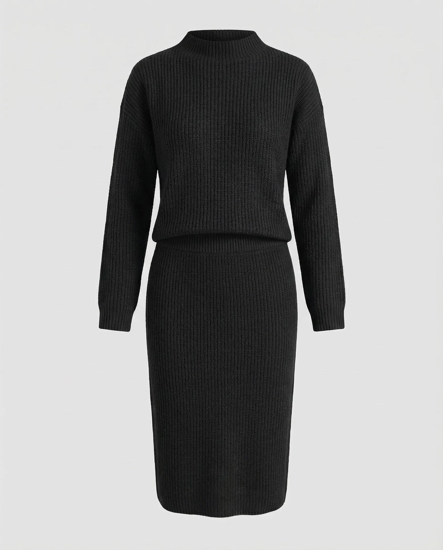 Colette Elegant Knit Sweater in Black