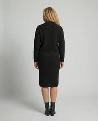 Colette Elegant Knit Sweater in Black