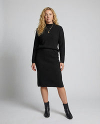 Colette Elegant Knit Sweater in Black