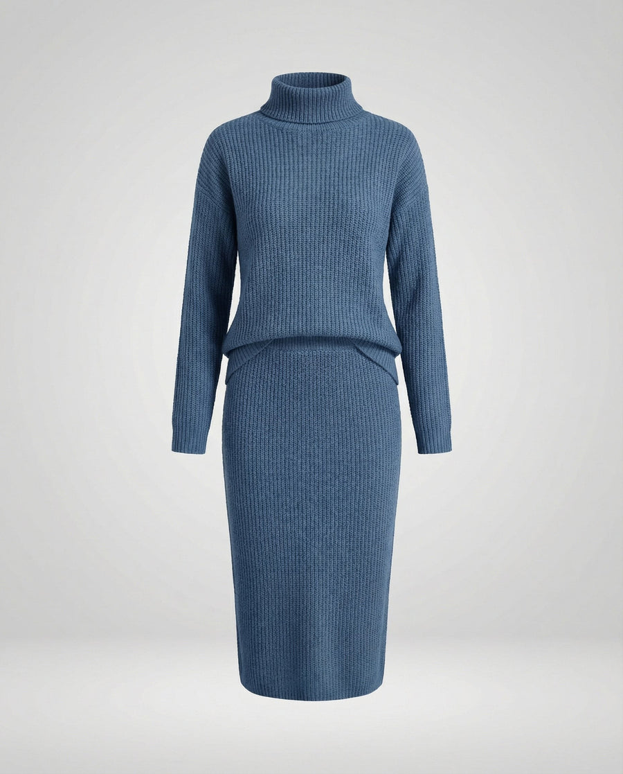 Colette Elegant Knit Sweater in Blue