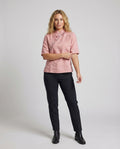 Colette Linen Blouse with Stand Collar