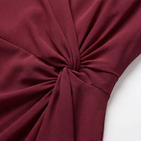Colvara Women's Ruffle Midi Dress with Twist Waist
