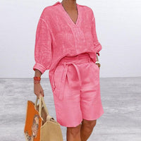Constance Casual Top in Deep Pink