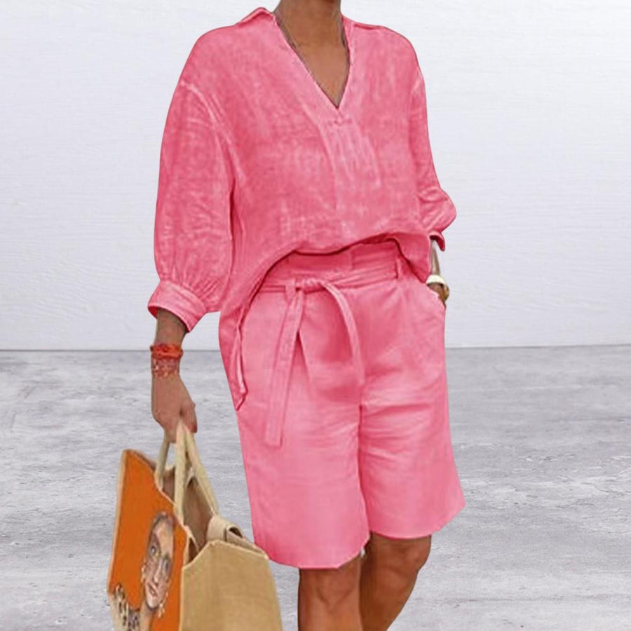 Constance Casual Top in Deep Pink