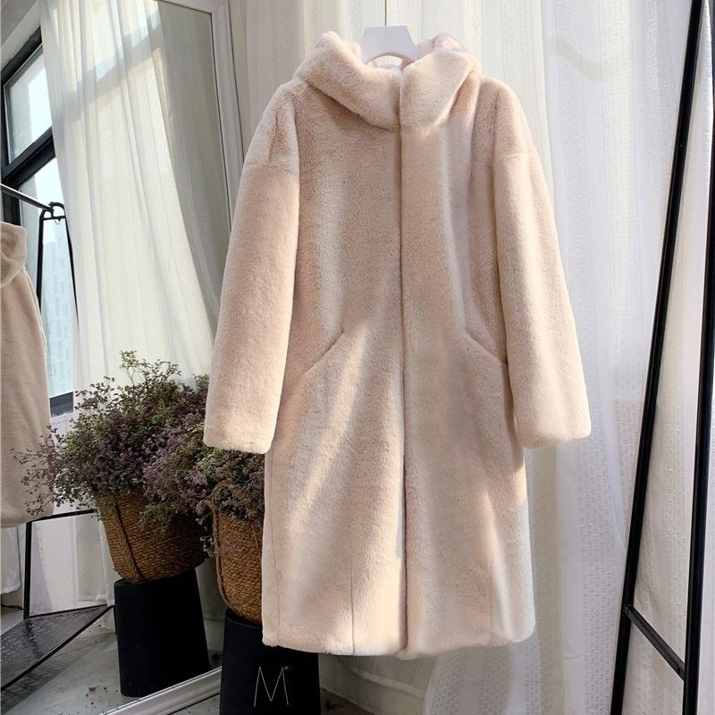 Cora Coat with Hood in Apricot
