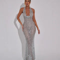Cora Elegant Evening Dress with V-Neck