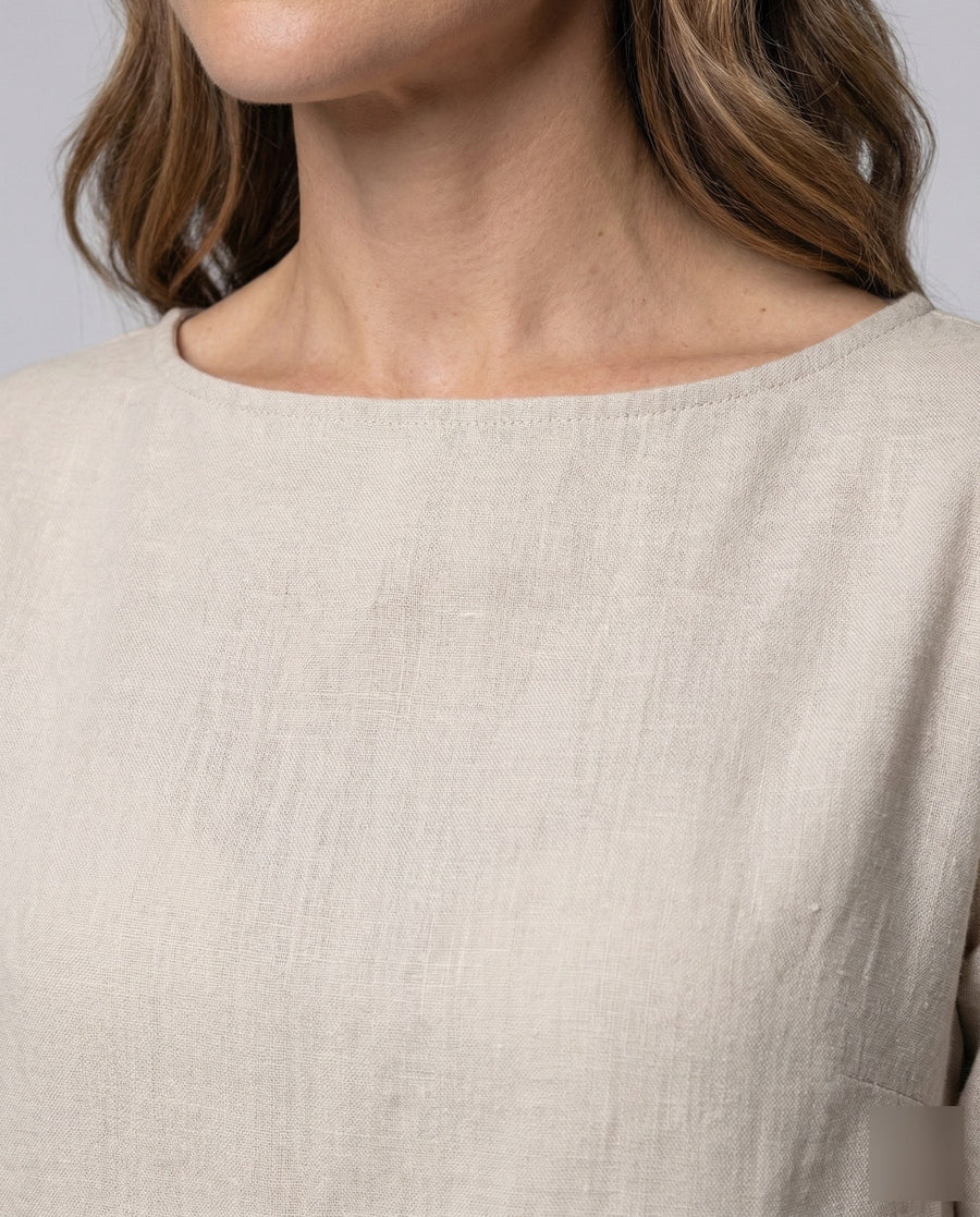 Cora Linen Blend Midi Dress