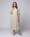 Cora Linen Blend Midi Dress