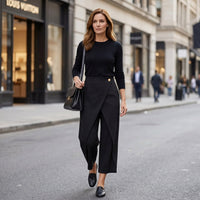Corabel Women's Wrap Front Wide Leg Pants