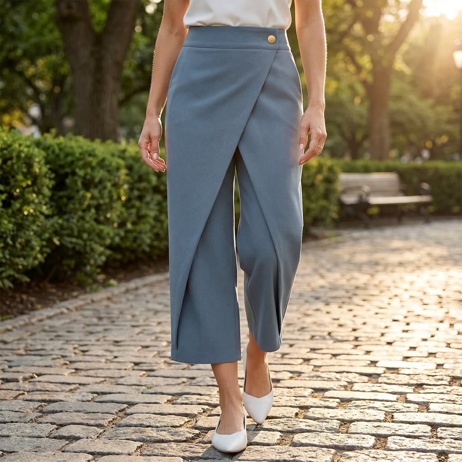 Corabel Women's Wrap Front Wide Leg Pants