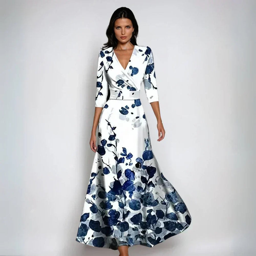 Corabeth Women's Maxi Dress V-Neck in White