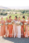 Isadora Coral Sleeveless Floor-Length Dress