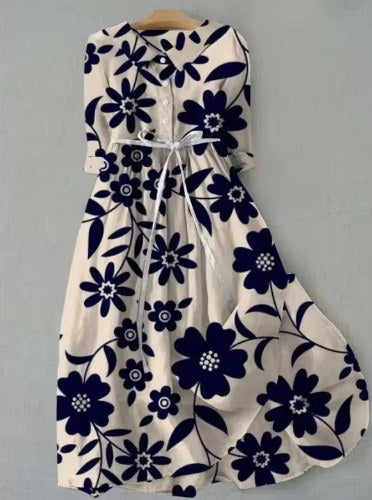 Coralie™ Elegant Floral Dress in Multi