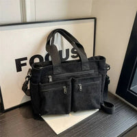 Mason | Corduroy Multi-Pocket Convertible Tote Bag