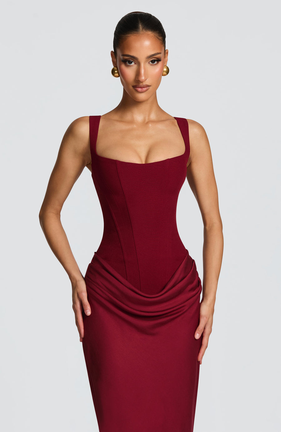 Rosanna Maxi Dress – Burgundy