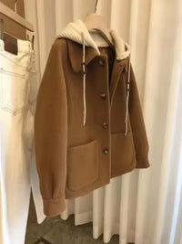Cornelis Lightweight Jacket with Hood in Brown
