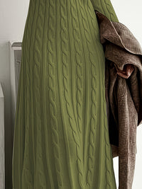 Corwyn Women's Cable-Knit Maxi Sweater Dress in Red