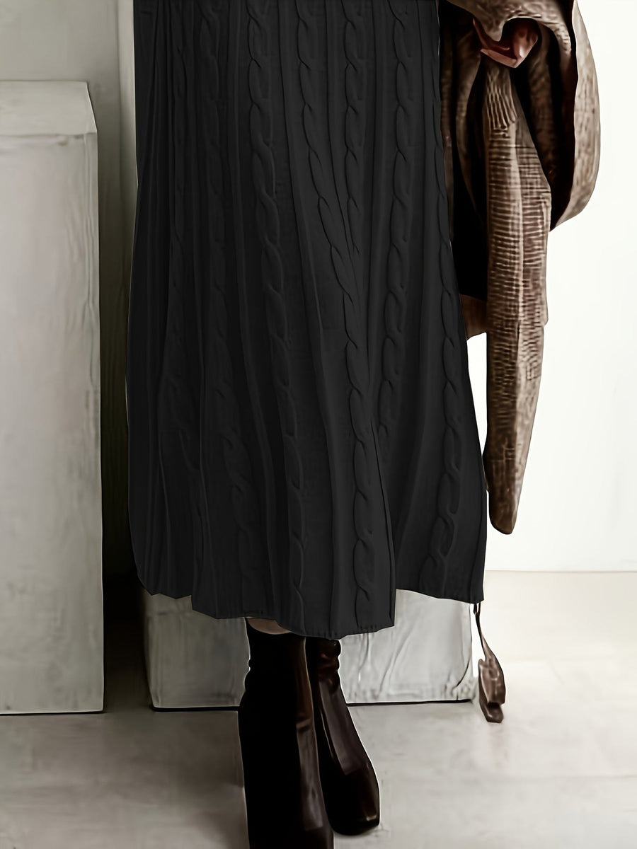 Corwyn Women's Cable-Knit Maxi Sweater Dress in Red