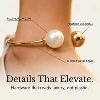 Corwyn | Women's Bow Flat Sandals with Pearl Ankle Cuff