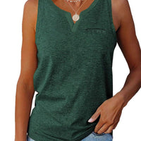 Cosima Casual Top with V-Neck and Chest Pocket in Light Grey