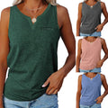 Cosima Casual Top with V-Neck and Chest Pocket