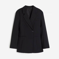 Cosima Elegant Blazer with Pockets and Fitted in Black