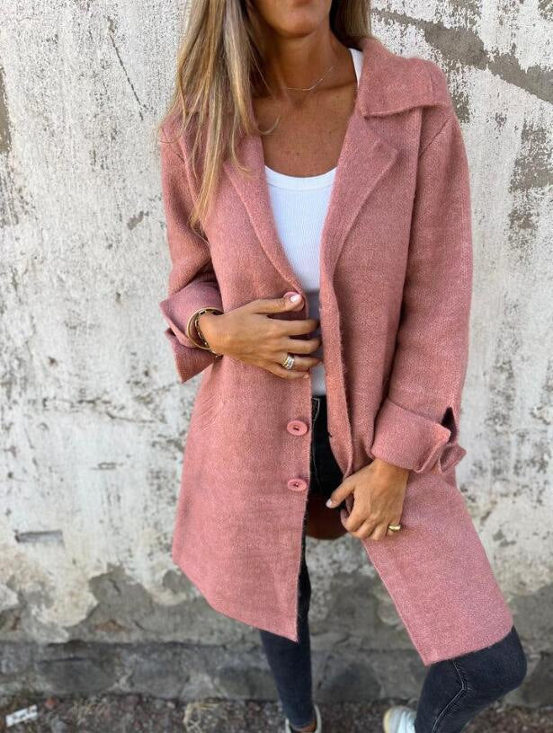 Cosima Elegant Jacket with Button Front and Pockets