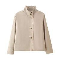 Cosima Jacket with Stand Collar in Apricot