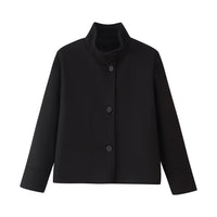 Cosima Jacket with Stand Collar in Black