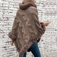 Cosima Knit Poncho in Yellow