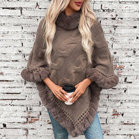 Cosima Knit Poncho in Yellow
