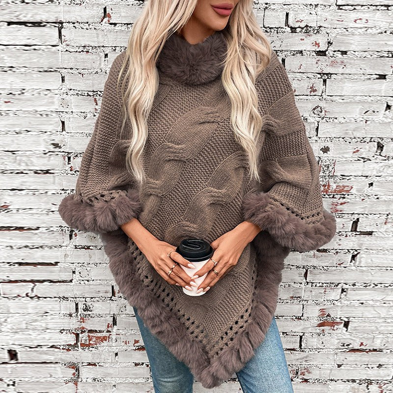 Cosima Knit Poncho in Yellow