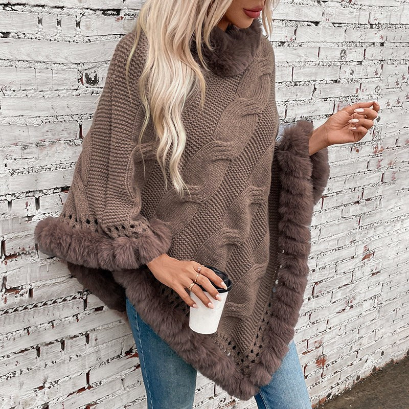 Cosima Knit Poncho in Yellow
