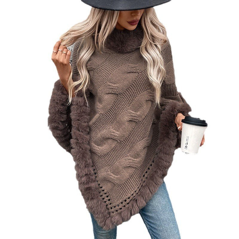 Cosima Knit Poncho in Yellow