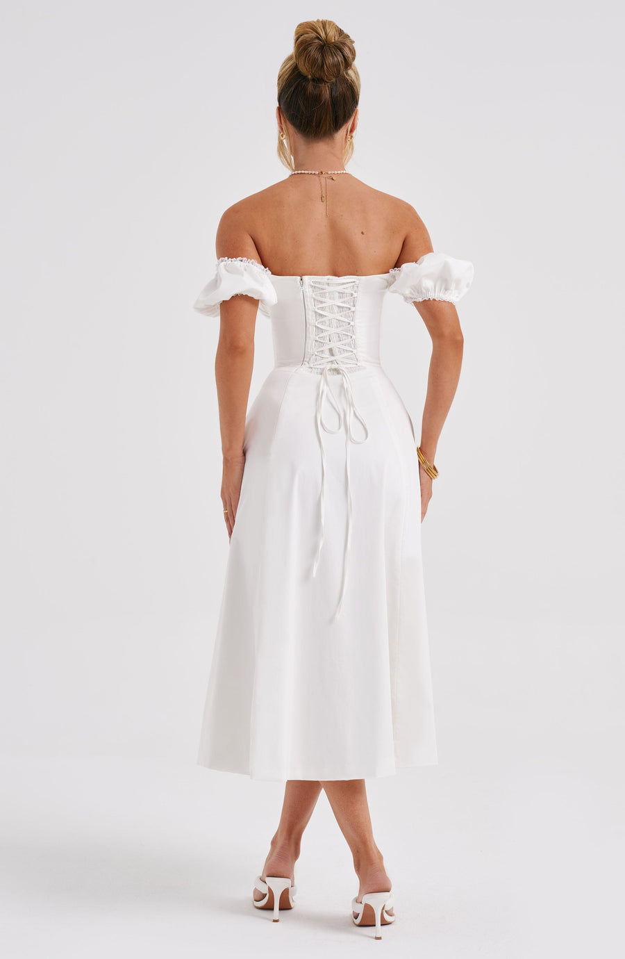 Vera Midi Dress – Ivory