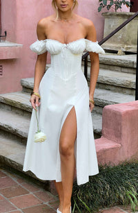 Vera Midi Dress – Ivory