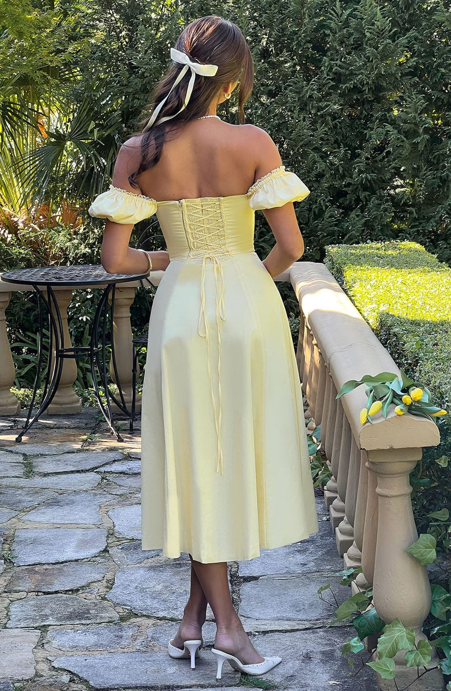 Vera Midi Dress – Lemon